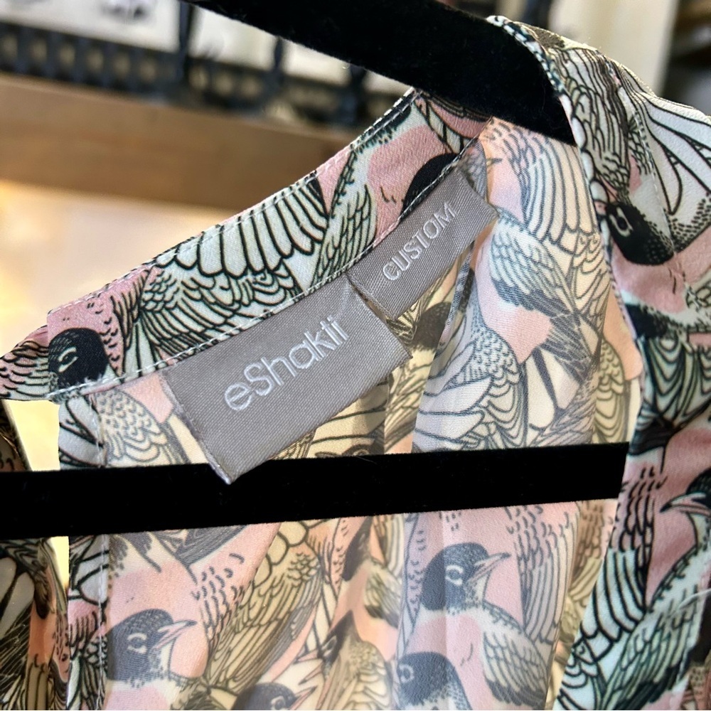 eShakti Custom Bird Print Plus Size‎ Blouse - Picture 4 of 9